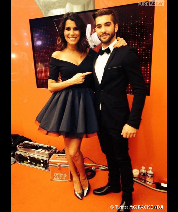 The Voice 3 : Kendji Girac et Karine Ferri prennent la pose en coulisses...