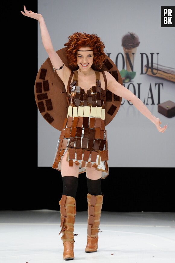 Anaïs Delva au défilé du Salon du chocolat 2016