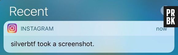 Instagram stories vous prévient si quelqu'un fait un screenshot