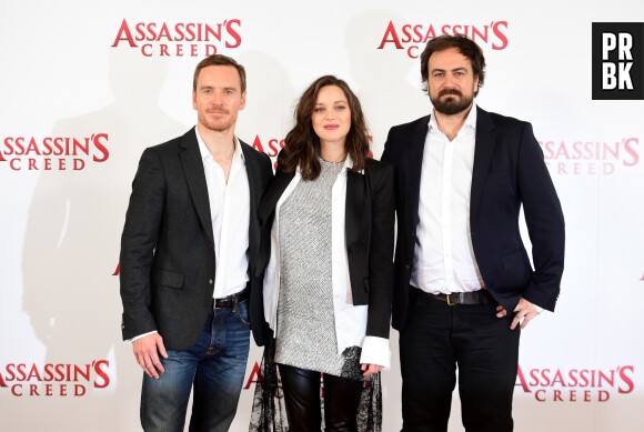 Michael Fassbender, Marion Cotillard et Justin Kurzel à une avant-première d'Assassin's Creed