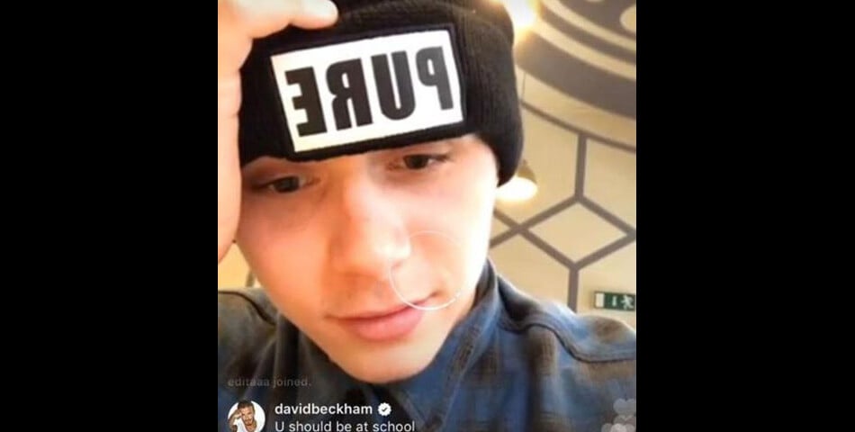 David Beckham se moque de son fils Brooklyn pendant son live Instagram