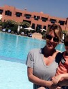 Amélie Neten et son fils Hugo en vacances