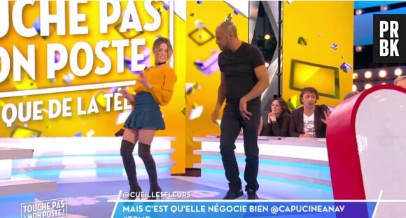 Capucine Anav : oops, sa mini jupe se soulève pendant sa danse sexy dans TPMP le 2 mars 2017