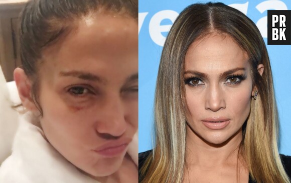Jennifer Lopez avec et sans maquillage !