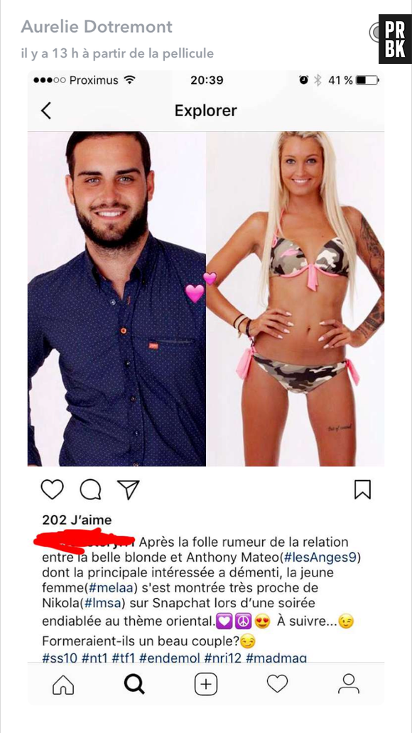Aurélie Dotremont en couple avec Nikola Lozina ? Elle met les choses au clair sur Snapchat