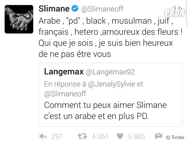 Slimane victime de racisme et d'homophobie, il réplique de la meilleure des façons