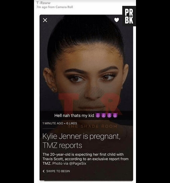 Kylie Jenner enceinte : le message - depuis supprimé - de Tyga sur Snapchat