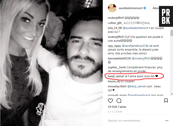 Aurélie Dotremont officialise son couple avec Benjamin Samat ?