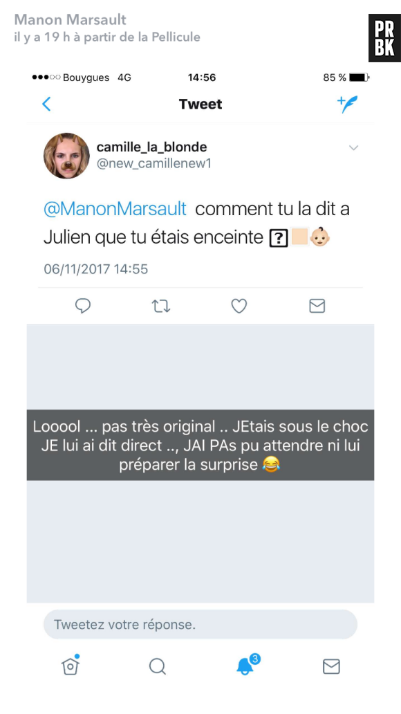 Manon Marsault révèle comment elle a annoncé sa grossesse à Julien Tanti