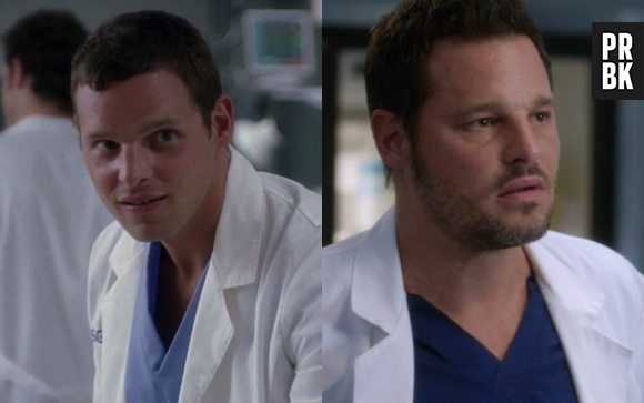 Justin Chambers (Alex) lors de sa première apparition dans Grey's Anatomy VS aujourd'hui