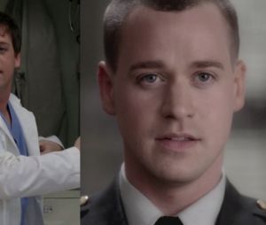T.R. Knight (George) lors de sa première apparition dans Grey's Anatomy VS lors de sa dernière apparition
