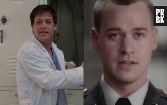 T.R. Knight (George) lors de sa première apparition dans Grey's Anatomy VS lors de sa dernière apparition