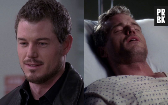 Eric Dane (Mark) lors de sa première apparition dans Grey's Anatomy VS lors de sa dernière apparition