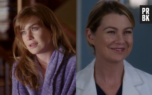Ellen Pompeo (Meredith) lors de sa première apparition dans Grey's Anatomy VS aujourd'hui
