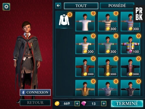 Hogwarts Mystery : le choix de la tenue