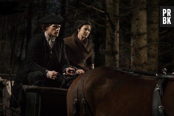 Outlander saison 4 : Jamie (Sam Heughan) et Claire (Caitriona Balfe) sur une photo