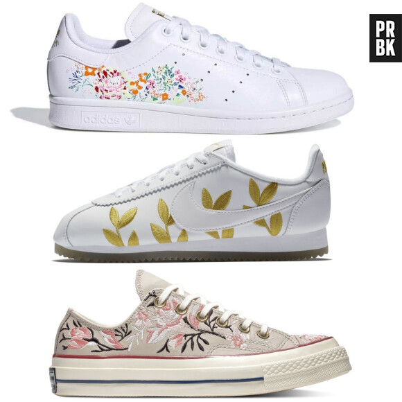 Nike, adidas, Converse... Les sneakers classiques se parent de motifs floraux pour la rentrée !