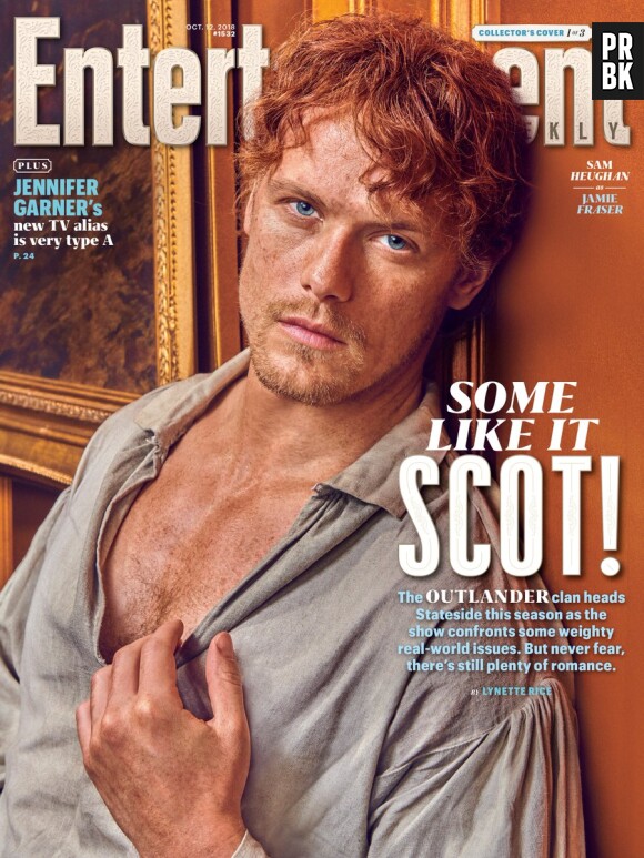 Outlander saison 4 : Sam Heughan en couverture de Entertainment Weekly