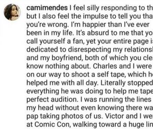 Camila Mendes (Riverdale) répond aux critiques sur son couple avec Charles Melton