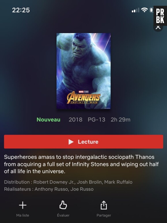 Avengers 3 : la description du film sur Netflix a énervé certains fans