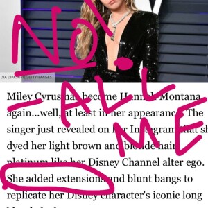 Miley Cyrus en Hannah Montana : elle précise qu'elle ne porte pas de perruque, ce sont ses cheveux