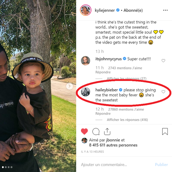 Hailey Baldwin bientôt enceinte de Justin Bieber ? Elle avoue avoir des envies de bébé quand elle voit Stormi, la baby girl de Kylie Jenner et Travis Scott