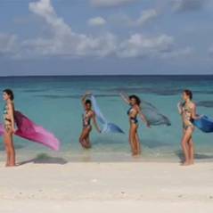 Miss France 2011 ... les Miss posent pour des photos en bikini sur le sable blanc