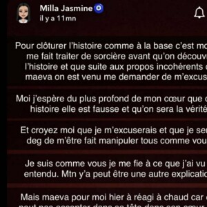 Milla Jasmine prend la défense de Manon Marsault et Julien Tanti
