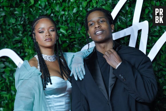Rihanna et A$AP Rocky au Fashion Awards 2019, au Royal Albert Hall à Londres en 2019. Le rappeur a confirmé leur couple dans GQ