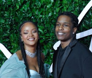 Rihanna et A$AP Rocky au Fashion Awards 2019, au Royal Albert Hall à Londres en 2019. Le rappeur a confirmé leur couple dans GQ