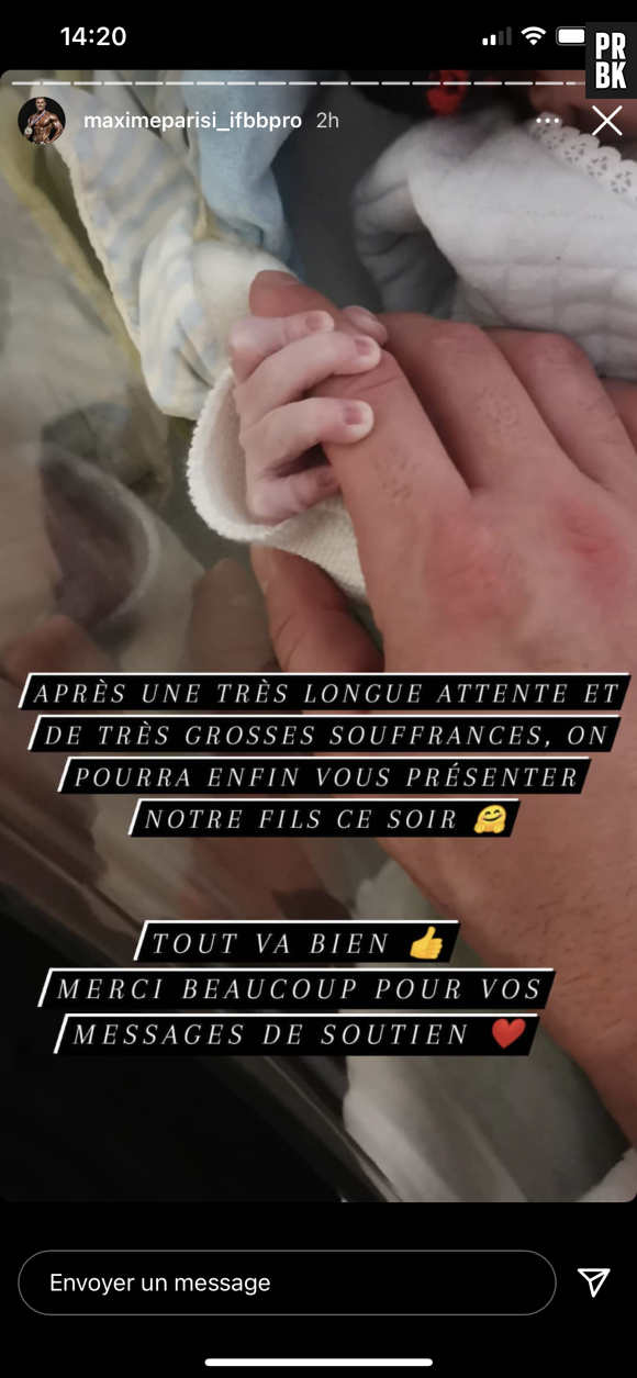 Maxime Parisi annonce la naissance de son fils avec Julia Paredes