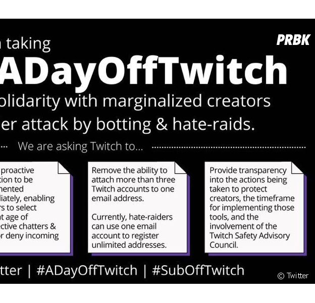 #ADayOffTwitch : de nombreux streamers boycottent Twitch pour lutter contre le harcèlement et la haine