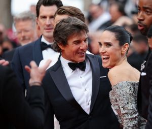 Tom Cruise et Jennifer Connelly à l'avant-première de Top Gun : Maverick au festival de Cannes le 18 mai 2022