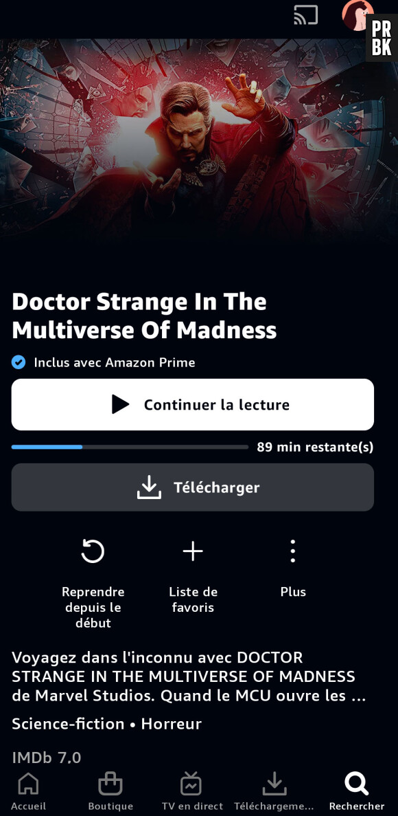 Doctor Strange in the Multiverse of Madness a été mis en ligne gratuitement sur Prime Vidéo