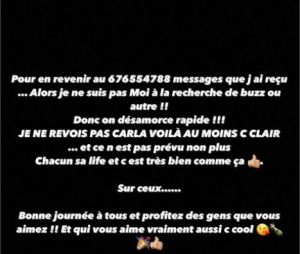 Kevin Guedj pousse un coup de gueule après des rumeurs de retrouvailles avec Carla Moreau