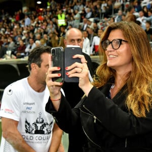 Marlène Schiappa, la secrétaire d'État auprès de la Première ministre, chargée de l'économie sociale et solidaire et de la Vie associative, - Match des Légendes, la rencontre qui mêle le football et le rugby au profit de l'association de P. Olmeta (ancien gardien de but et co-fondateur de l'association), "Un sourire, un espoir pour la vie" s'est déroulé à Nice à l'Allianz Riviera, le 26 septembre 2022. L'association de P. Olmetta est engagée en faveur des enfants atteints de cancer ou de maladie orpheline. © Bruno Bebert/Bestimage  Match des Légendes, the meeting which mixes football and rugby for the benefit of the association of P. Olmeta, former goalkeeper and co-founder of the association, "A smile, a hope for life" took place held in Nice at the Allianz Riviera, on September 26, 2022. P. Olmetta's association is committed to helping children with cancer or orphan diseases. 