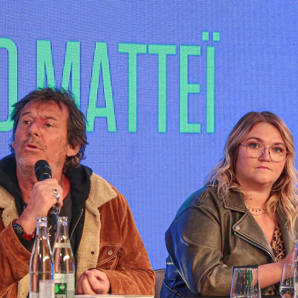 Jean-Luc Reichmann, Lola Dublini, Stomy Bugsy - Rencontre avec l'équipe de la série "Léo Matteï" lors du Festival Séries Mania à Lille le 19 mars 2023. © Stéphan Vansteenkiste/Bestimage 
