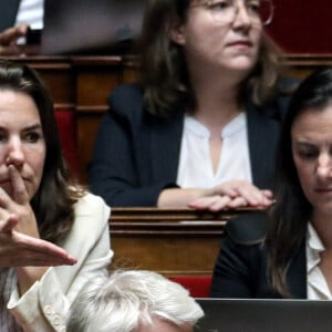 Sandrine Rousseau, député EELV - Séance de questions au gouvernement à l'assemblée nationale, Paris, le 4 octobre 2022. © Stéphane Lemouton / Bestimage