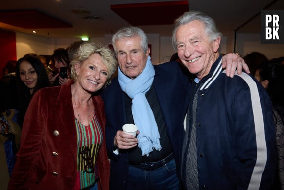 Exclusif - Sophie Davant, Claude Lelouch et William Leymergie - Cocktail - Spectacle symphonique Claude Lelouch "D'un film à l'autre" au Palais des Congrès de Paris le 14 novembre 2022. © Moreau / Rindoff / Bestimage 