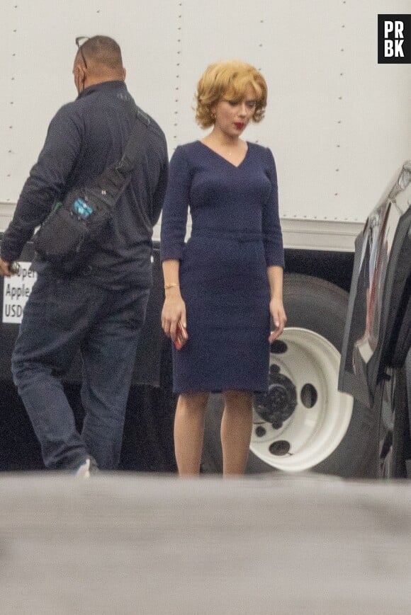 Exclusif - Scarlett Johansson et Woody Harrelson tournent une scène du film "Project Artemis" à Atlanta le 25 janvier 2023.