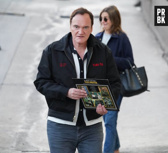 Quentin Tarantino à la sortie de l'émission "Jimmy Kimmel Live!" à Los Angeles, Californie, Etats-Unis, le 27 octobre 2022 