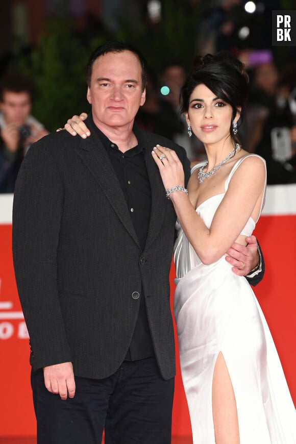 Quentin Tarantino est papa pour la deuxième fois d'une petite fille - Quentin Tarantino et sa femme Daniella Pick - Soirée spéciale Quentin Tarantino lors de la 16ème édition du Festival du Film de Rome, le 19 octobre 2021. 
