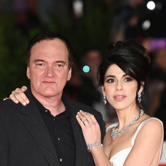 Quentin Tarantino est papa pour la deuxième fois d'une petite fille - Quentin Tarantino et sa femme Daniella Pick - Soirée spéciale Quentin Tarantino lors de la 16ème édition du Festival du Film de Rome, le 19 octobre 2021. 