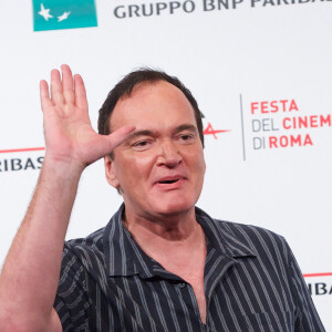 Le réalisateur américain Quentin Tarantino pose lors d'un photocall au 16ème festival international du film de Rome, à Rome, Italie, le 19 octobre 2021. Le festival du film se déroule du 14 au 24 octobre. 