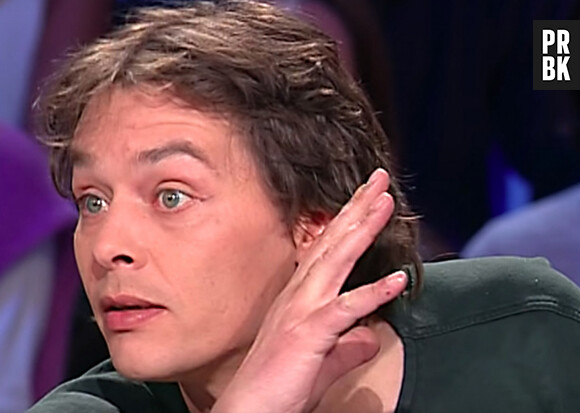 Ari Boulogne (né Christian Aaron Paffgen, fils illégitime d'Alain Delon) dans l'émission "Tout le monde en parle" d'Ardisson en 2001. © Capture TV France 2 via Bestimage 