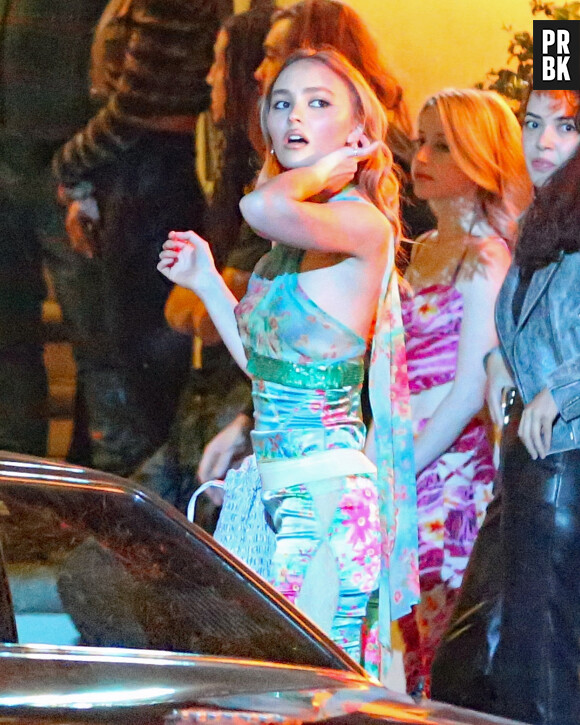 Lily-Rose Depp sur le tournage de The Idol