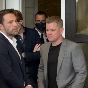 Ben Affleck et Matt Damon - Photocall de "The Last Duel" lors du festival international du film de Venise (La Mostra), le 10 septembre 2021. 