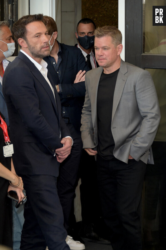 Ben Affleck et Matt Damon - Photocall de "The Last Duel" lors du festival international du film de Venise (La Mostra), le 10 septembre 2021. 