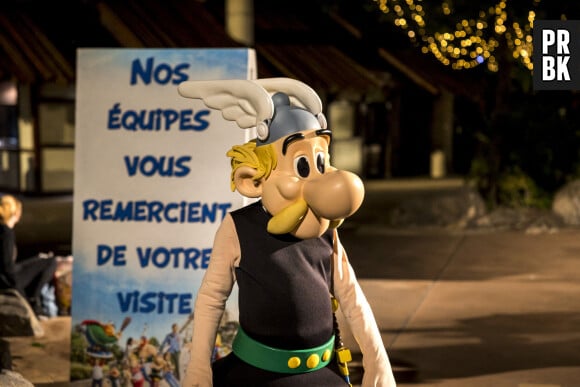 Parc Asterix. Le personnage du petit guerrier gaulois d'Armorique - Photo by Baillais V/ANDBZ/ABACAPRESS.COM