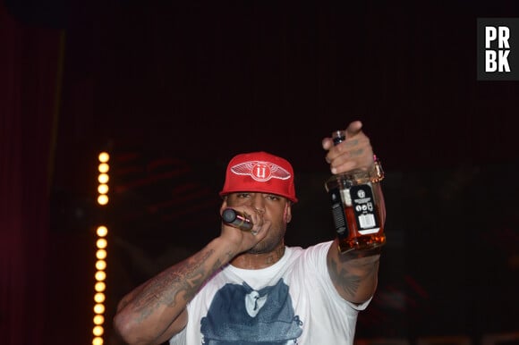 Le chanteur Booba en aftershow au Vip Room a Paris le 13 novembre 2013.